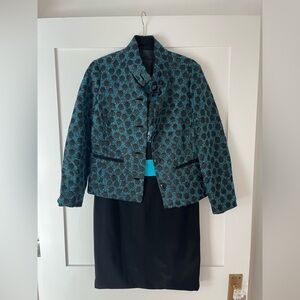 Carlisle Teal and Black Workdress and Jacket